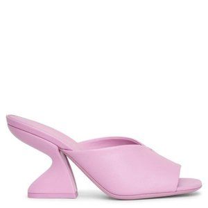 Salvatore Ferragamo Sansu F-Heel Slide Sandal in Mangiarotti Carrara
